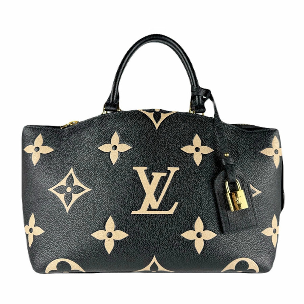 Louis Vuitton 2way Shoulder Bag Bicolor Empreinte Palais Monogram Black Beige